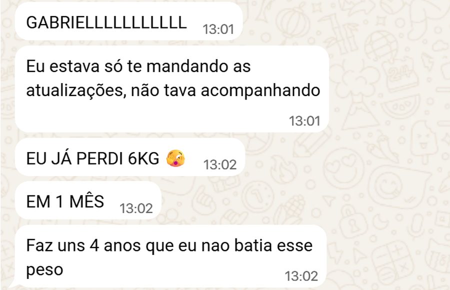 Aluna conta que perdeu 6 kg em 1 mês