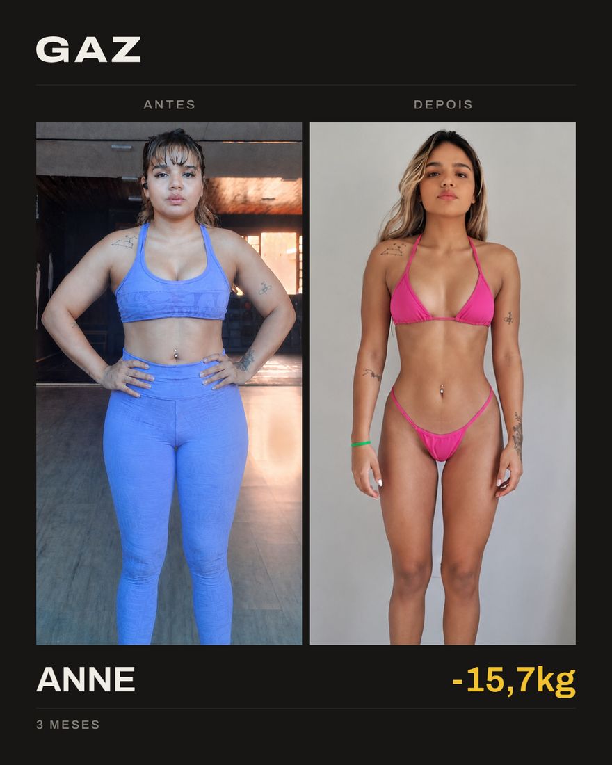 Anne, −15,7 kg em 3 meses