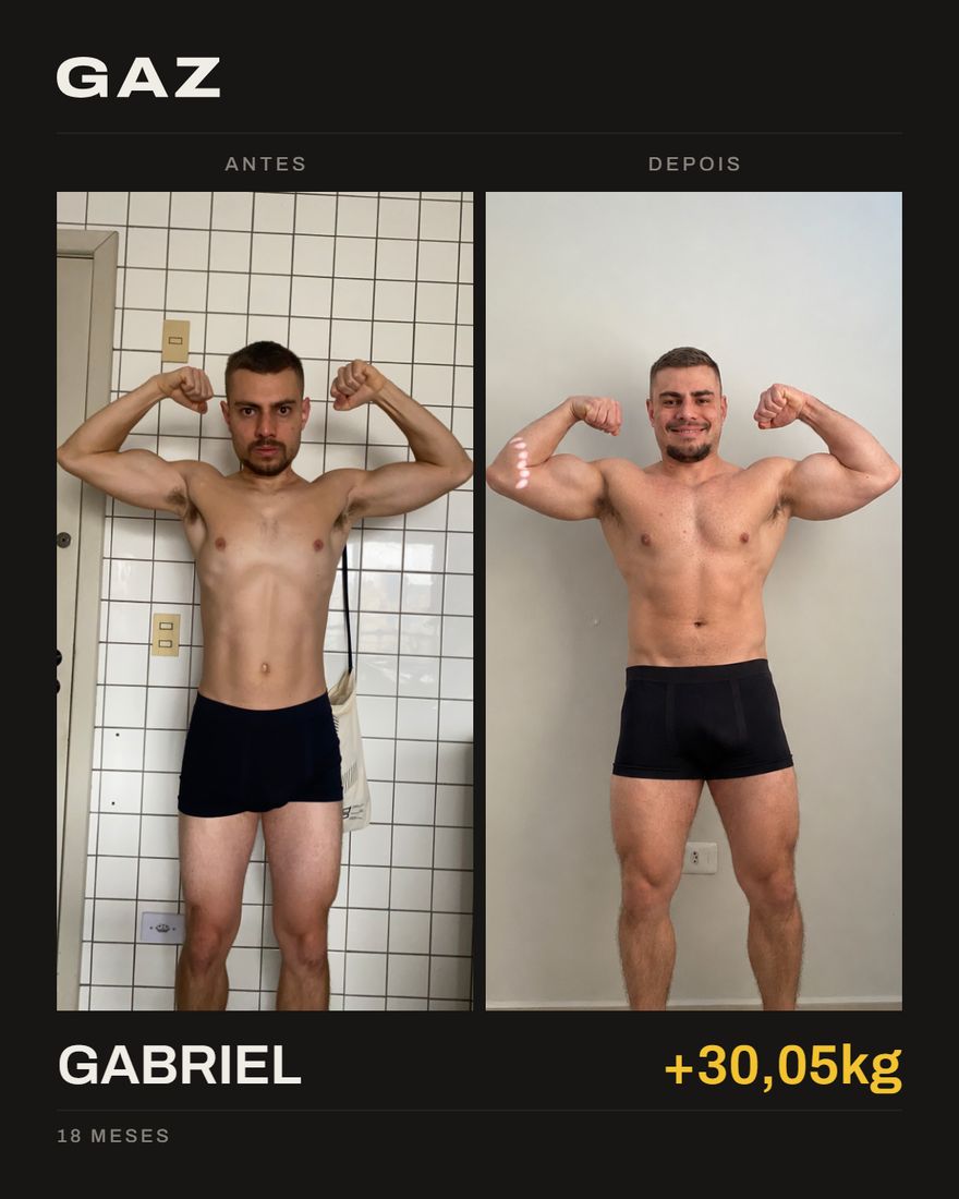 Gabriel, +30,05 kg em 18 meses