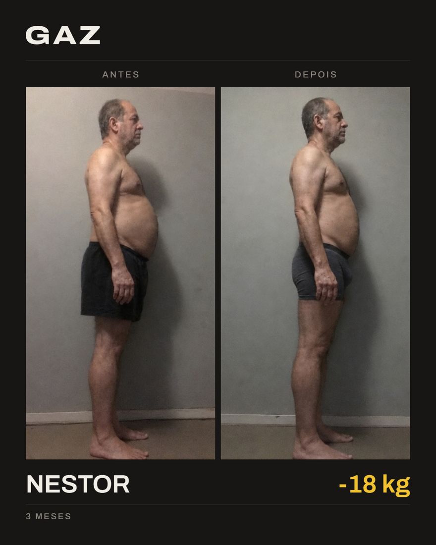 Nestor, −18 kg em 3 meses