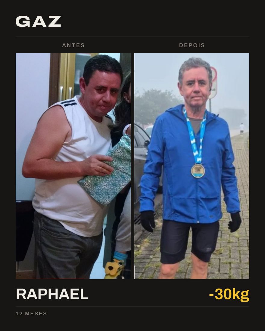Raphael, −30 kg em 12 meses