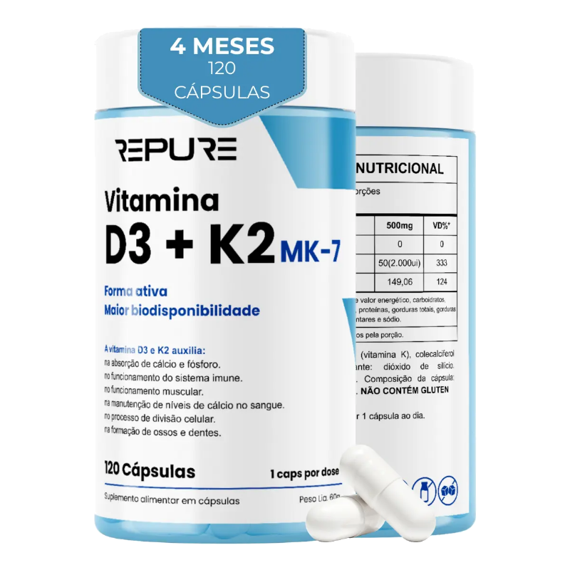 Vitamina D3 2.000ui + K2 MK7